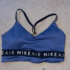 Blue Nike sports bra